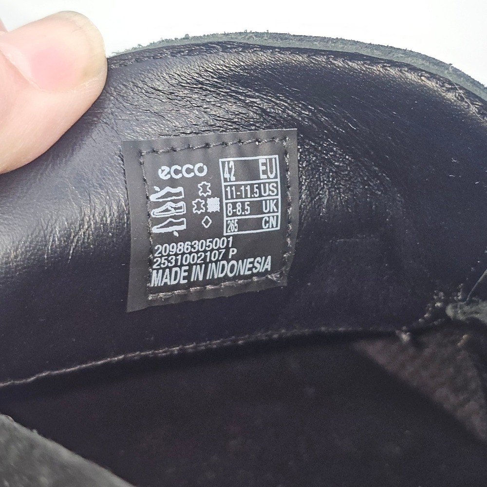 ECCO Black Suede Tassel Kiltie Loafers Womens EU 42 / US‎ 11-11.5 - Picture 8 of 10